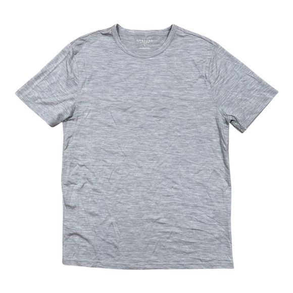 Unbound Merino Wool Crew Gray Heather Base Layer T Shirt Mens Large - Picture 1 of 7